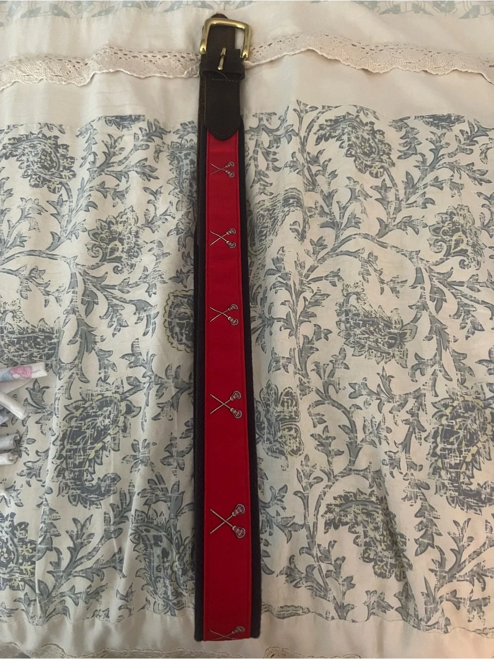 Vineyard Vines Size 34 Lacrosse Themed Belt Men’s
